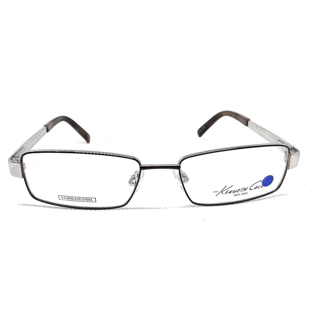 KENNETH COLE KC162 049 BROWN SILVER AUTHENTIC DESIGNER EYEGLASSES 52-16